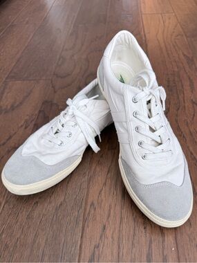 Men’s Gola Badminton White Canvas Sneakers